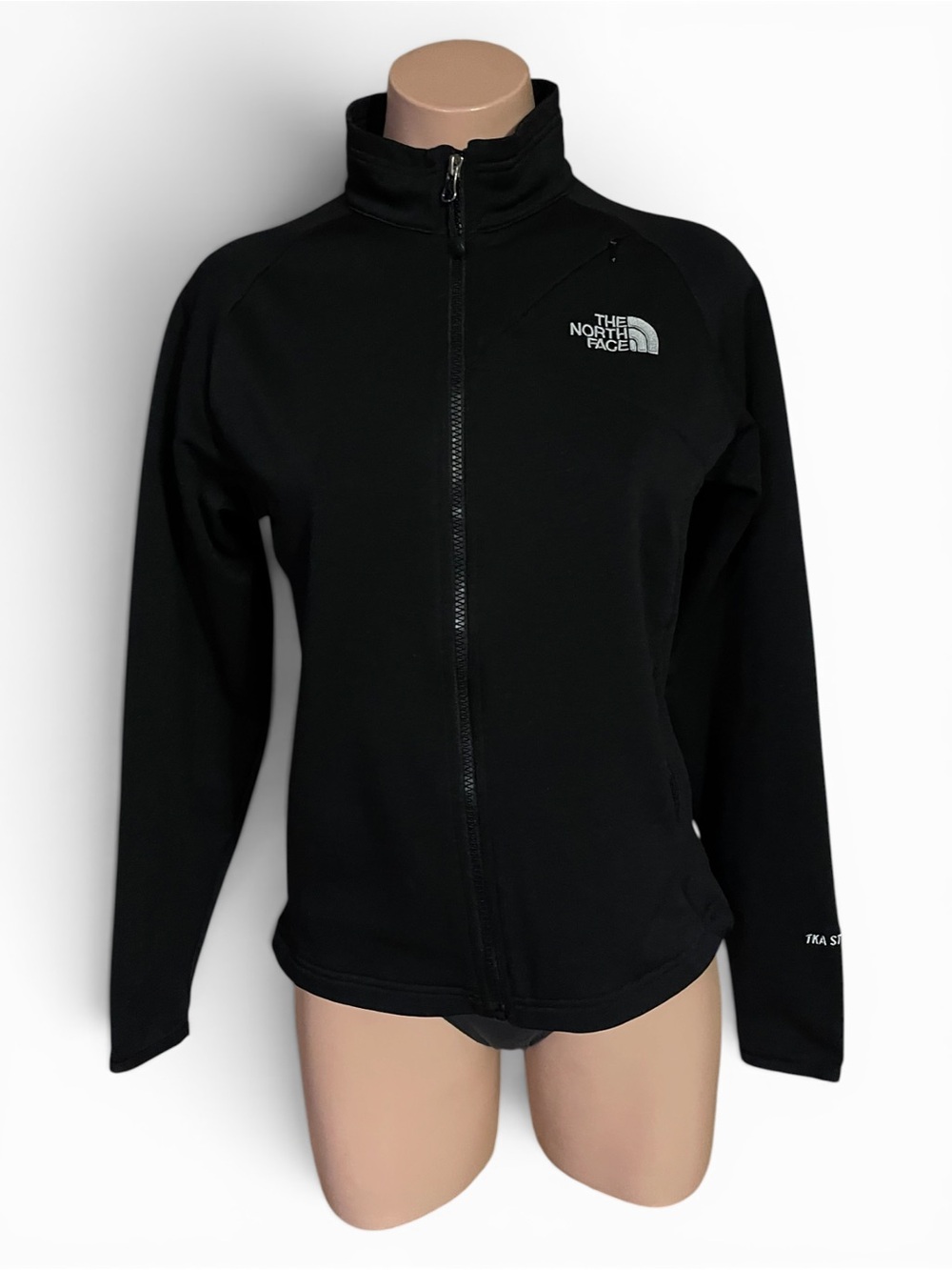 The North Face Jacket Womens Small Black TKA Stretch Fleece Full Zip Mock Neck S